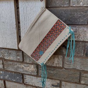 Custom canvas clutch